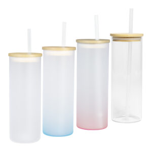 Botella Vidrio Borosilicato - Tapa Bamboo