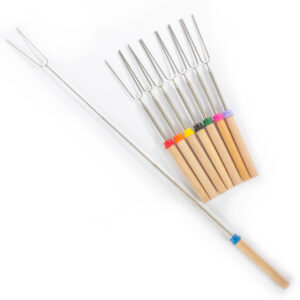 Set Parrilla 8 Tenedores – Anillos de Colores