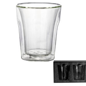 Set 2 Vasos Doble Pared Vidrio Luvan