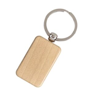 Llavero Rectangular De Bambú