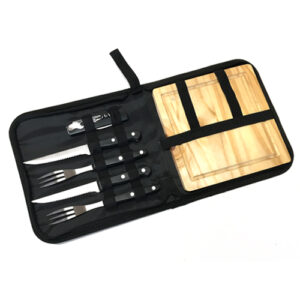 Set de Parrilla con Tabla de Madera Bronn
