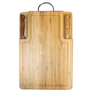 Juego Parrillero Con Tabla Bambú Alero