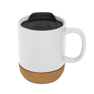 Taza Blanca Con Tapa León